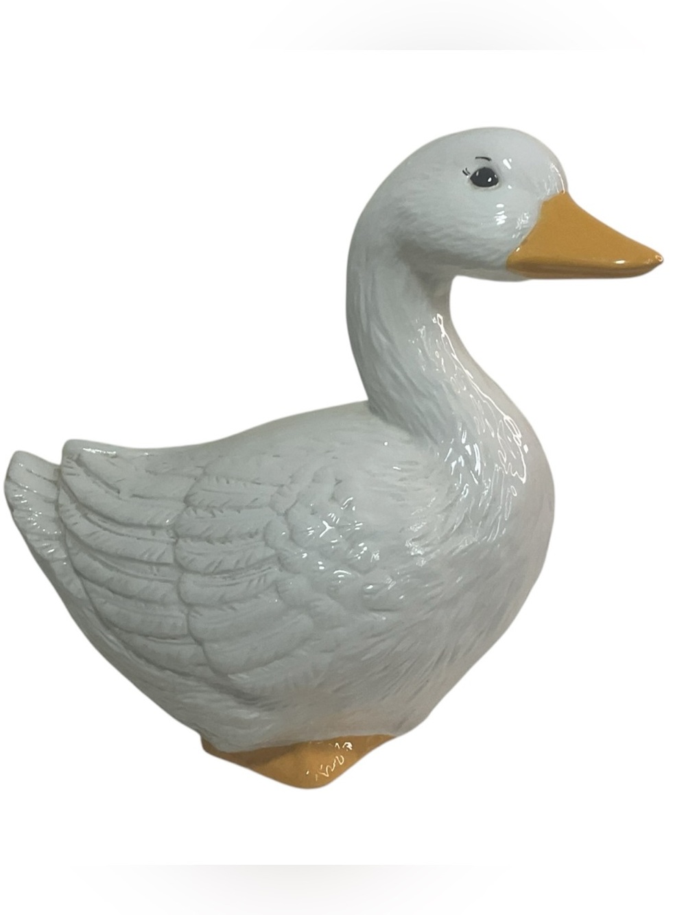 Vintage Scioto 1987 Ceramic White Goose Figurine Farmhouse Country Decor